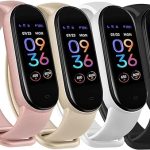 4 PACK Bands for Amazfit Band 5 Replacement Strap, Soft Silicone Sport Strap Wristband Compatible with Amazfit Band 5 Watchband Accessories