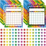 66 Pack Classroom Incentive Chart with 2080 Star Stickers for Kids - Reward Chart for Positive Behavior Chores