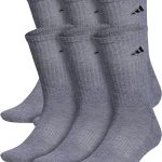 adidas Men's Athletic Cushioned Crew Socks with Arch Compression for a Secure Fit (6-Pair)