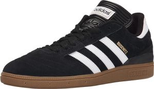 adidas Originals Men's Busenitz Sneakers, Black/White/Metallic Gold, (12 M US)