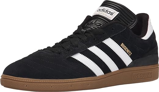 adidas Originals Men's Busenitz Sneakers, Black/White/Metallic Gold, (12 M US)