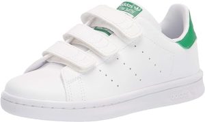adidas Originals Stan Smith (End Plastic Waste) Sneaker, White/White/Green, 1.5 US Unisex Little Kid
