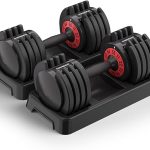 Adjustable Dumbbell 25/55LB Single Dumbbell 5 Weight Options Dumbbell Anti-Slip Metal Handle, Ideal Home Exercise Equipment