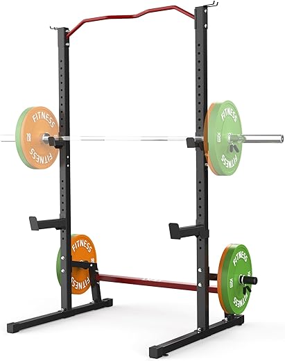 Adjustable Squat Rack Barbell Rack Squat Stand Bench Press Pull Up Home Gym