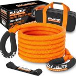 ALL-TOP Kinetic Recovery Rope, 48000 Lbs (1in x 30ft Orange) Extreme Duty 30% Elasticity Energy Snatch Strap for 4x4 Offroad Vehicle