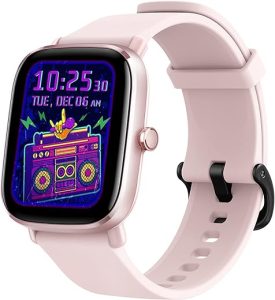Amazfit GTS 2 Mini Fitness Smart Watch Alexa Built-in, SpO2, 14-Days Battery, 70+ Sports Modes, Heart Rate, Sleep, Stress Level Monitoring, Pink (Renewed)