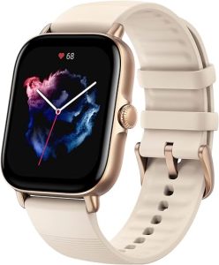 Amazfit GTS 3 Smart Watch for Women, Alexa Built-In, Health & Fitness Tracker with GPS, 150 Sports Modes, 1.75”AMOLED Display, 12-Day Battery Life, Blood Oxygen Heart Rate Tracking, Ivory White