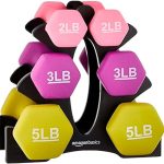 Amazon Basics Neoprene Coated Hexagon Workout Dumbbell Hand Weight
