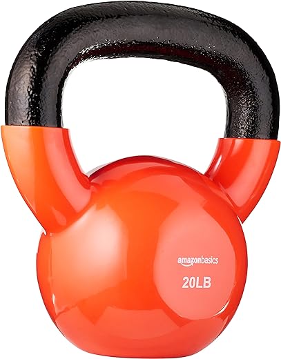 Amazon Basics Vinyl Coated Cast Iron Kettlebell