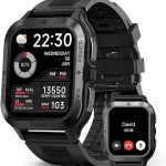 AMAZTIM Smart Watch, 60 Days Extra-Long Battery, 50M Waterproof, Rugged Military Bluetooth Call(Answer/Dial Calls),1.85" Ultra Large HD Display, AI Voice Assistant,Compatible for Android and iOS