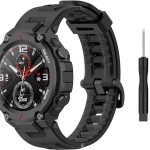 Band Compatible with Amazfit T-Rex/T-Rex Pro Band Soft Silicone Wristbands Replacement Bracelet for Amazfit T-Rex/T-Rex Pro Sport Strap Smart Watch Accessories-with Install Tools