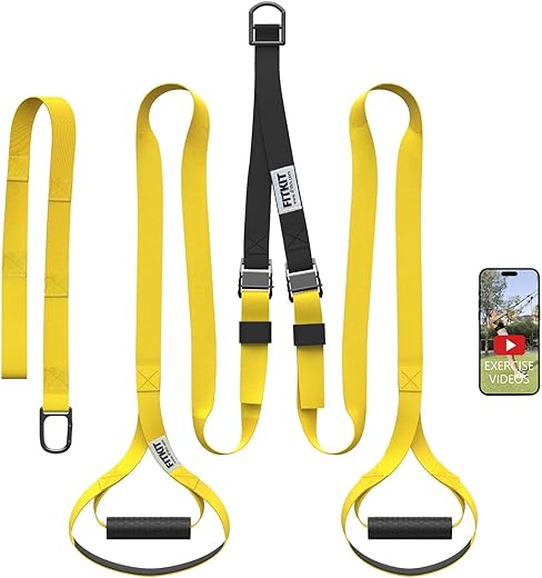 Bodyweight Fitness Training Kit Home Resistance Trainer Straps for Total Body Workouts for All Levels & Goals