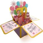 Cheers To 70th Birthday Pop Up Card for Husband Wife, Colorful 70 Bday 3d Gift from Grandchildren, Shiny 70 Year Old Card for Him Her, Good 70 Birthday Gift Idea for Women Men