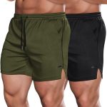 COOFANDY Men's 2 Pack Gym Workout Shorts Mesh Lightweight Bodybuilding Pants Training Running Sports Jogger with Pockets
