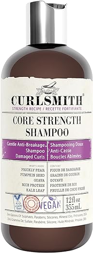 CURLSMITH – Core Strength Shampoo, Gentle Protein-Rich for Frequent Use (12fl oz)