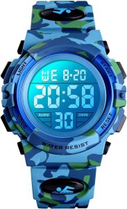 Dayllon Kids Digital Watch Outdoor Sports 50M Waterproof Electronic Watches Alarm Clock 12/24 H Stopwatch Calendar Boy Girl Wristwatch