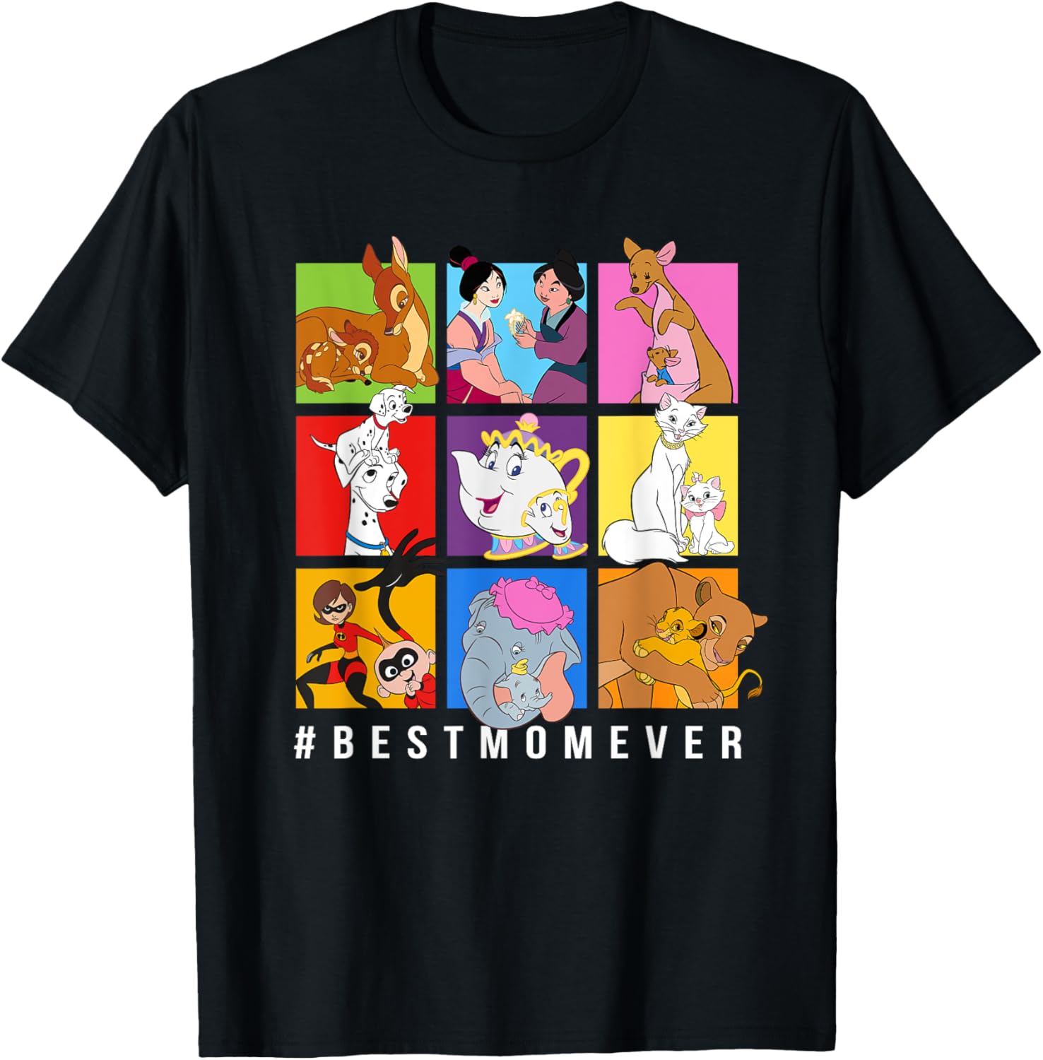 Disney Characters #BestMomEver Mother's Day T-Shirt