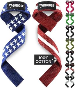 DMoose Fitness Wrist Straps for Weightlifting, Perfect for Gym Workouts, Deadlifts, and Powerlifting, Padded Lifting Straps Gym for Men & Women, Durable & Comfortable Deadlift Strap with Silicone Grip