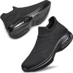 DOUSSPRT Womens Walking Shoes Sock Casual Ladies Fashion Sneakers Comfortable Slip On Air Cushion Platform
