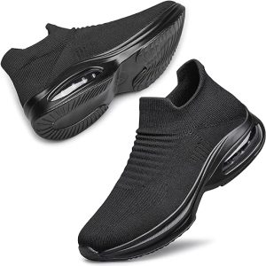 DOUSSPRT Womens Walking Shoes Sock Casual Ladies Fashion Sneakers Comfortable Slip On Air Cushion Platform