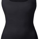 EUYZOU Women's Tummy Control Shapewear Tank Tops Seamless Square Neck Compression Tops Slimming Body Shaper Camisole