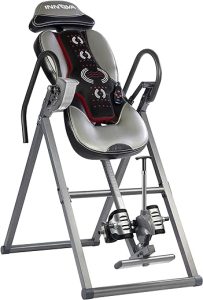 INNOVA HEALTH AND FITNESS ITM5900 Advanced Heat and Massage Inversion Table, Gray/Black