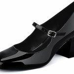 JENN ARDOR Block Heels for Women Chunky Heel, Mary Jane Closed Toe Work Pumps Comfortable Square Toe Dress Shoes