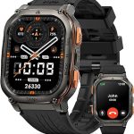 KOSPET Tank M3 Ultra Smart Watch with GPS, 50M Waterproof, Compass, Altitude, Pressure, 60-Day Long Battery Life, Military Graded(Full Metal), Bluetooth Call, 1.96'' AMOLED Always-on Display, AI Voice
