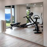 Large Home Gym Mirror, 48''x24''x2PCS Glass Workout Mirro, HD Full Length Wall Mirror Tiles for Fitness, Yoga, Frameless Wall Mounted Mirror for Dance Studio and Garage, Oversized Gym Mirror