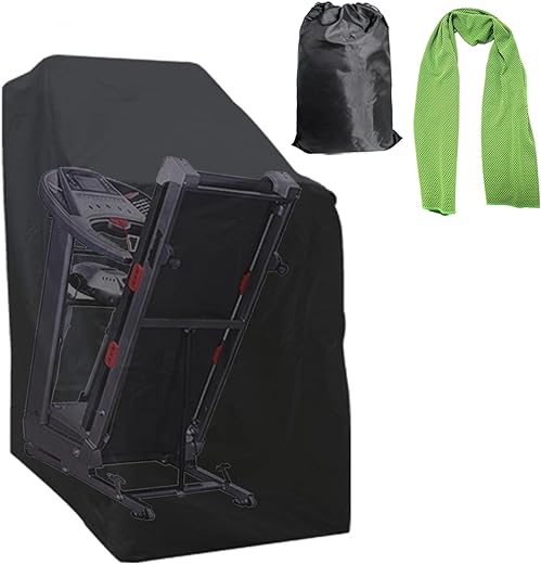 Large Treadmill Cover Waterproof Outdoor,Folding Treadmill Covers,Running Machine Cover Outdoor,Cover for Treadmill, Exercise Workout Equipment Protective Dustproof