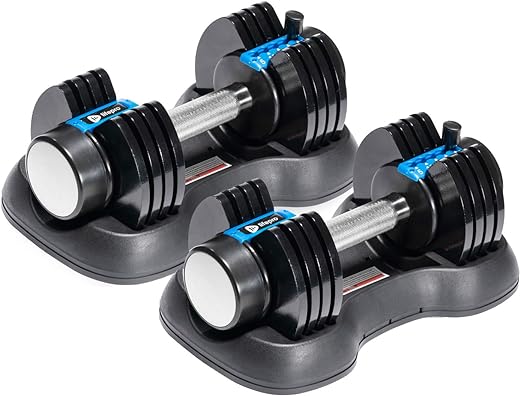 Lifepro Adjustable Dumbbells - 15Lb 25Lb 43Lb 55Lb 90Lb 6in1 Dumbbells Adjustable Weight, Compact Quick Adjustable Dumbbells set/single for Full Body Exercise & Fitness Home Gym