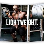 Lightweight Ronnie Coleman flag Tapestries, Workout Wall Tapestry, Gym Wall Hanging Flag 3x5 Feet Banner