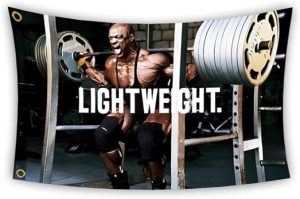 Lightweight Ronnie Coleman flag Tapestries, Workout Wall Tapestry, Gym Wall Hanging Flag 3x5 Feet Banner