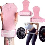 MANUEKLEAR Weightlifting Wrist Straps with Cushion Wrist Loop,Leather Weight Lifting Wrist Straps for Deadlifts, Powerlifting, Heavy Shrug for Men/Women