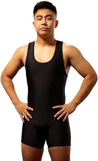 Matman Edge Wrestling Singlet Men Boys Spandex Weightlifting Solid Color