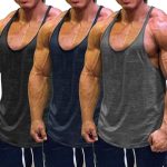Muscle Cmdr Men's Bodybuilding Stringer Tank Tops Y-Back Gym Fitness Workout Training Running T-Shirts Athletic Quick Dry Top