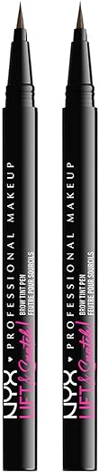 NYX PROFESSIONAL MAKEUP Lift & Snatch Eyebrow Tint Pen, Ash Brown (Pack Of 2)