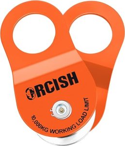ORCISH 10 Ton Snatch Block, 22,000 LBS Capacity Block and Tackle Pulley System, Pulleys for Rope, Winch Hook Accessories, Heavy Duty Offroad Recovery Accessory for Truck, Tractor, ATV & UTV