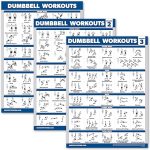 Palace Learning 3 Pack - Dumbbell Workout Posters for Home Gym - Volume 1, 2 & 3 - Exercise Charts