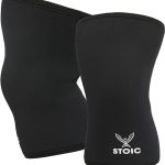 Performance 7MM Knee Sleeves for Powerlifting, Bodybuilding, Weight Lifting - Professional Quality & Ultra Heavy Duty (Pair) by Evolutionize,Black Medium (33.5-36 CM)