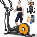 pooboo Elliptical Machine, Elliptical Exercise Machine with 16-Level Resistance& Hyper-Quiet Magnetic Driving System, Elliptical Machine for home with LCD Monitor&15.5IN Stride, 400LBS Weight Capacity