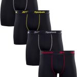 Reebok Men's Active Underwear - Sport Soft Performance Boxer Briefs (4 Pack)