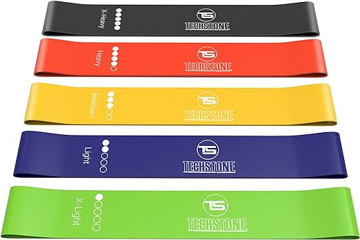 Resistance Bands Set for Men and Women, Pack of 5 Different Levels Elastic Band for Home Gym Long Exercise Workout – Great Fitness Equipment for Training, Yoga – Free Carrying Bag