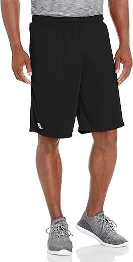 Russell Athletics Men's Dri Power Essential Performance Shorts with Pocket - Workout and Gym Active Wear