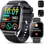 Smart Watch for Men Women (Answer/Make Call),1.85" Touch Screen Fitness Watch IP68 Waterproof, Heart Rate Sleep Monitor, Pedometer, 112+ Sport Modes Fitness Activity Tracker for Android iOS