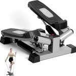 Stair Steppers for Exercise, Steppers for Exercise at Home, Hydraulic Mini Fitness Stepper with ResistancBands, 330lbs Weight Capacity，Stepper for Total Body Workouts.