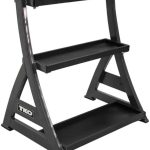 TKO 3-Tier Kettlebell Rack | Perfect for Any Home Gym & Commercial Gym | Black/Silver Kettle Bell Weight Stand | Keep Your Workout Area Clean & Safe | 31” W x 23” D x 33” H