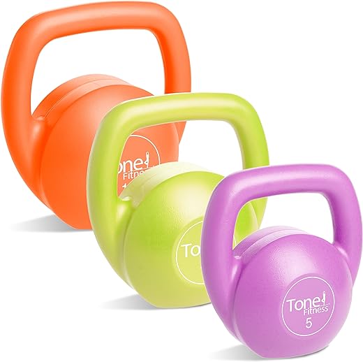 Tone Fitness SDKC2S-TN030 Kettlebell Body Trainer Set with DVD