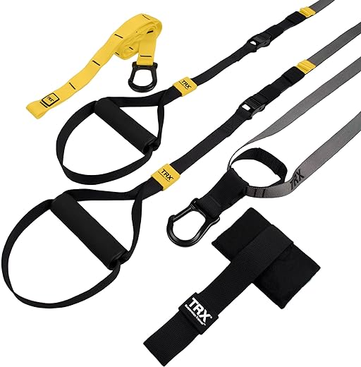 TRX GO Suspension Trainer System, Full-Body Workout for All Levels & Goals, Lightweight & Portable, Fast, Fun & Effective Workouts, Home Gym Equipment or for Outdoor Workouts , Grey