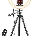 UBeesize 12 inch Ring Light with Stand, Selfie Ring Light with 50" Extendable Tripod Stand & Phone Holder for Live Stream/Makeup/YouTube Video